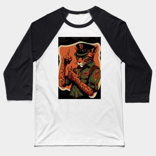 Cat Soldier Baseball T-Shirt